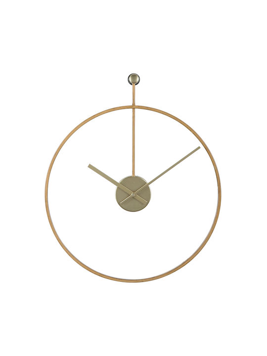 ArteLibre Ρολόι Τοίχου Μεταλλικό Χρυσό 45.5cm