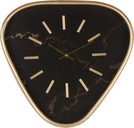 ArteLibre Wall Clock Metallic Black 40x38cm