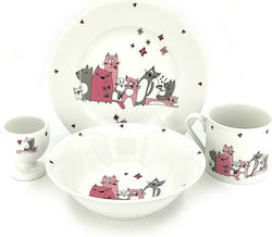 SP Tableware Σετ Φαγητού από Πορσελάνη 4τμχ
