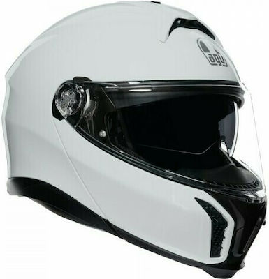 AGV Tourmodular Flip-Up Helmet with Sun Visor ECE 22.06 Stelvio White