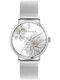 Ted Baker Phylipa Peonia Γυναικείο Ρολόι 37mm Μπαταρίας με Ασημί Μεταλλικό Μπρασελέ