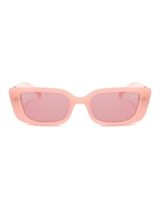 Awear Irene Women's Sunglasses with Pink Acetate Frame and Pink Lenses Pink