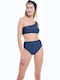 Bikini Slip Ψηλόμεσο Navy Μπλε