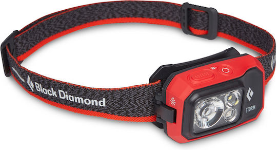 Black Diamond Stirnlampe LED IP67 mit maximaler Helligkeit 450lm Storm 450 Rot