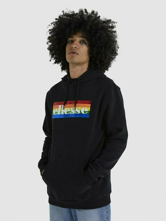 Rainbow Amora Sweatshirt with Hood Black