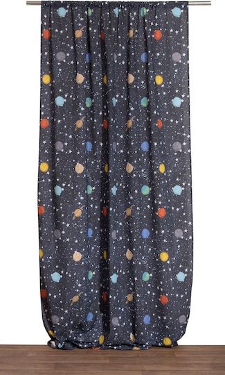 Viopros Kids Rod Pocket Curtain Jupiter Gray 664116 280x270cm
