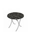 Alpino Table Kitchen Collapsible Wooden with Metal Frame Black 90x90x75cm