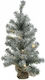 Christmas Decorative Snowy Illuminated Plastic Tree 60cm Battery Green