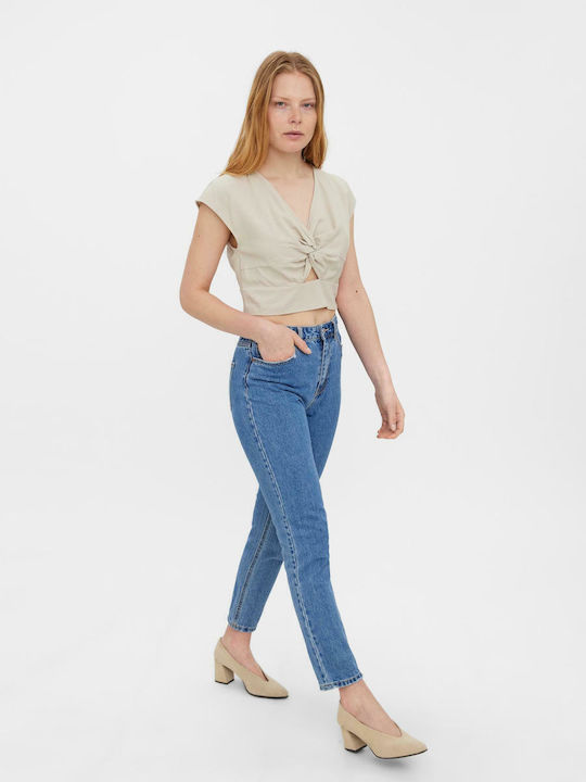 Vero Moda Jesmilo Women's Summer Crop Top Linen...