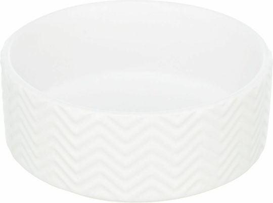 Trixie Ceramic Ceramic Bowl Food & Water for Dog & Cat 1.6lt 20cm in White Color