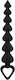 ToyJoy Heart Beads Anal Beads Black