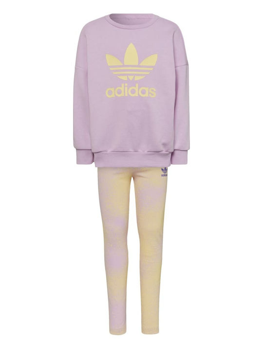 adidas Kids Sweatpants Set Purple