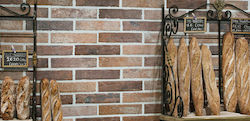 Rondine Ceramica Bristol Red Πλακάκι Τοίχου Κουζίνας / Μπάνιου Πορσελανάτο Ματ 25x6cm Κόκκινο
