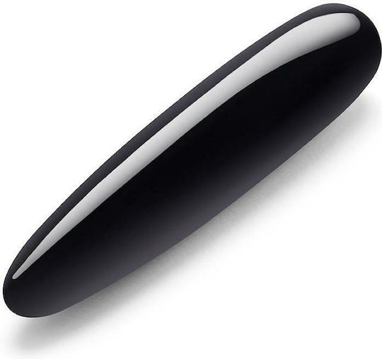 Le Wand Crystal Slim Wand Dildo din sticlă Black Obsidian 18cm
