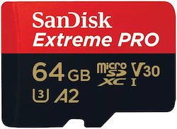 Sandisk Extreme Pro microSDXC 64GB U3 V30 A2 UHS-I Sandisk Extreme Pro microSDXC 64GB U3 V30 A2 UHS-I