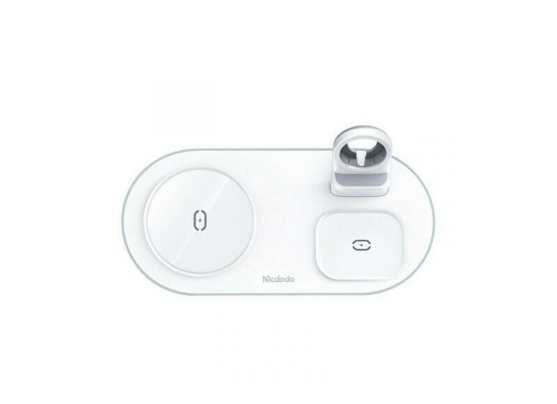 Wireless Charger Mcdodo CH-7060 3 in 1 15W (mobile/TWS/Apple watch) (white)