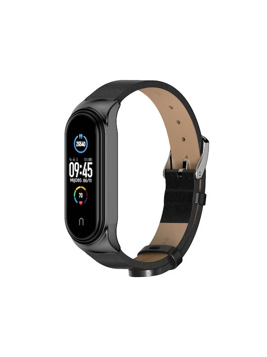 Каишка Изкуствена кожа Черен (Mi Smart Band 5/Ми Смарт Банд 6) EDA001778601B