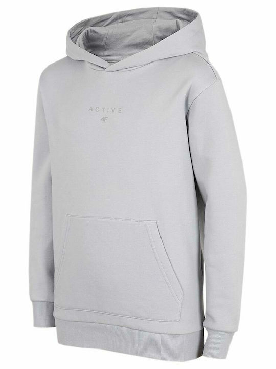 Kids Sweatshirt with Hood and Pockets Gray