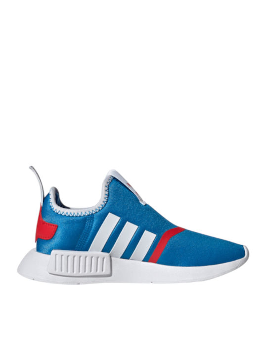 NMD 360 Kids Sports Shoes Slip-On Blue Rush / Cloud White / Vivid Red