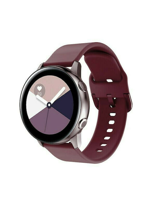 Λουράκι Σιλικόνης ΟΕΜ Amazfit Bip / Galaxy Watch3 41mm / Vivoactive 3 / Amazfit GTS /GTR42 - Wine Red