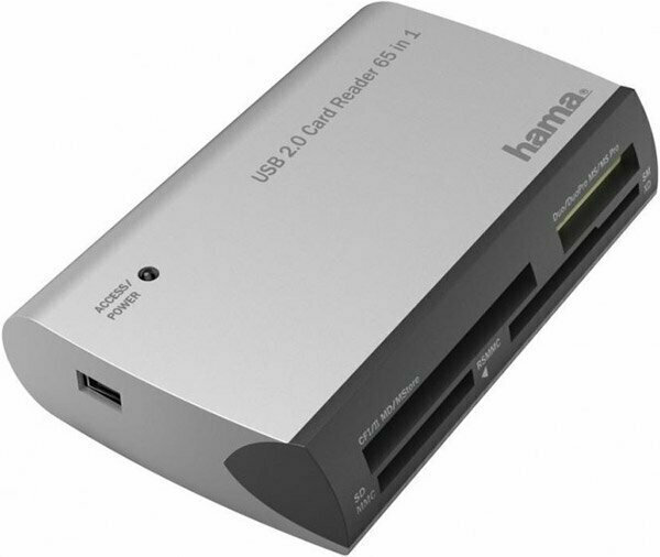 HAMA All in One Card Reader USB 2.0 για SD/microSD/MemoryStick