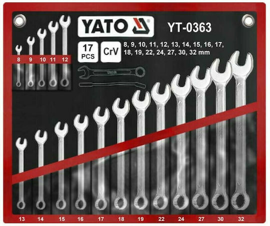 Yato German Polygon Set with Size from 13mm to 32mm 17pcs