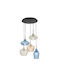 Fabas Luce Olbia Hängelampe Mehrfarbig für 5 Lampen E27 50cm.