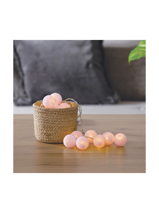Atmosphera Cotton Balls Γιρλάντα Φωτισμού LED με 16 Μπάλες