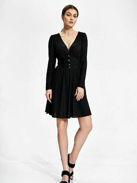 Figl Mini All Day Φόρεμα Μακρυμάνικο Μαύρο