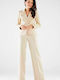 Awama Women's Beige Suit in Wide Line