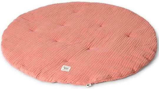 Funna Baby Round Kinder Teppich Rosa Rund mit Durchmesser 110cm