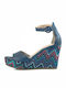 Damenplattformen Blau