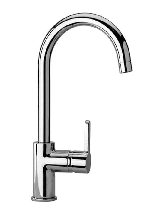Paini Arena Tall Kitchen Faucet Counter Silver
