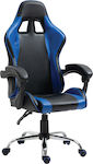 ArteLibre Bray Scaun Gaming Din piele ecologică cu Brațe Reglabile Blue / Black