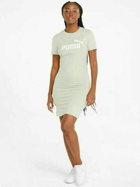 Puma Essentials Mini All Day Φόρεμα Κοντομάνικο Πράσινο