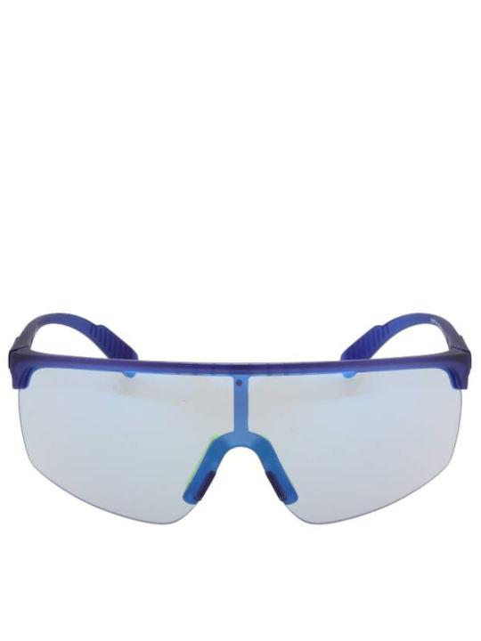 Adidas Γυαλιά Ηλίου με Μπλε Κοκκάλινο Σκελετό και Γκρι Καθρέφτη Φακό SP0005 91X