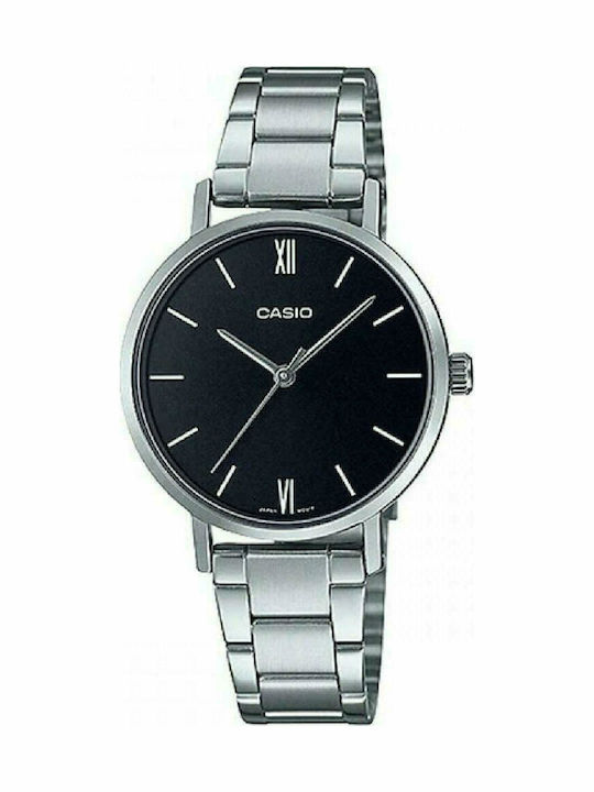 Casio Standard Womens Watch 34mm Battery With Silver Steel Bracelet