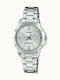 Casio Standard Womens Watch 30.2mm Battery with Silver Metal Strap