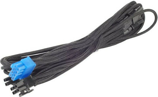 Silverstone 6+2 пина PCIe - 6+2 пина PCIe Кабел 0.55м Черен (SST-PP06B-2PCIE70)