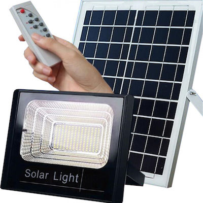 Jortan Waterproof Solar LED Floodlight 100W Cold White 6500K with Photocell and Remote Control IP66