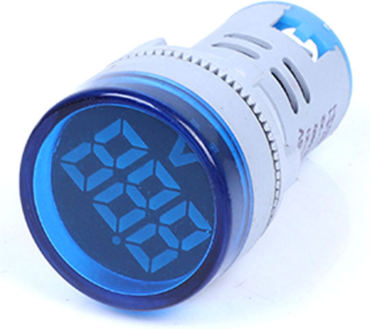 Digital Single-Phase Electric Panel Voltmeter Φ22mm 5 - 60V 12.3.45