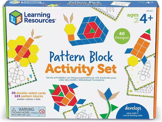 Learning Resources Παιχνίδι Κατασκευών Χάρτινο Pattern Block Activity Set για Παιδιά 4+ Ετών
