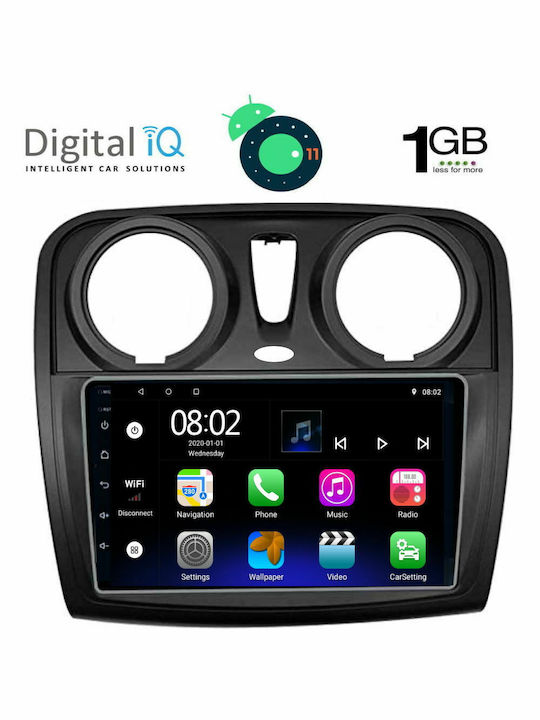 Digital IQ Автомобилна Аудио Система (Блутут/USB/AUX/WiFi/GPS/Apple-Carplay/Android-Auto) с Тъчскрийн 9"