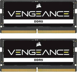 Corsair Vengeance 32GB DDR5 RAM με 2 Modules (2x16GB) και Ταχύτητα 4800 για Laptop