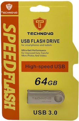 Technovo 64GB USB 3.0 Stick Silver