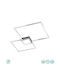 Trio Lighting Hydra Πλαφονιέρα Οροφής 65εκ. Λευκή με Ενσωματωμένο LED