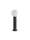 Faro Barcelona Moon Outdoor Floor Lamp Small Post 15W for E27 Socket Black