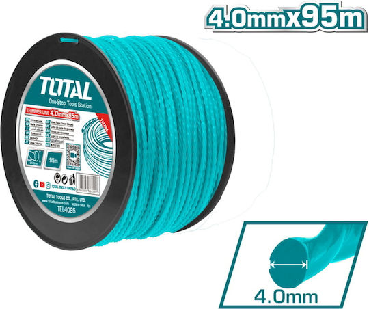 Total Round Twist Brush Cutter Trimmer Line 4mm 95m TEL4095