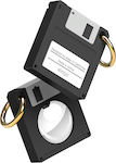 Elago Floppy Disk Case Θήκη Μπρελόκ Σιλικόνης για AirTag σε Μαύρο χρώμα