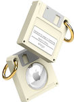 Elago Floppy Disk Disk Case Θήκη Μπρελόκ Σιλικόνης για AirTag Classic White